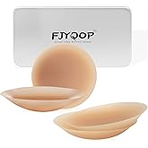 FJYQOP Nipple Covers 2 Pairs, Ultra-Thin Adhesive Seamless Nipple Pasties for Women Silicone Reusable Breast Petals