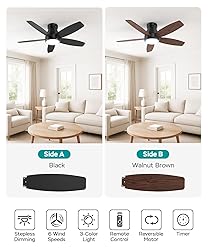 AQUBT Ceiling Fans with Lights, 42 inch Ceiling