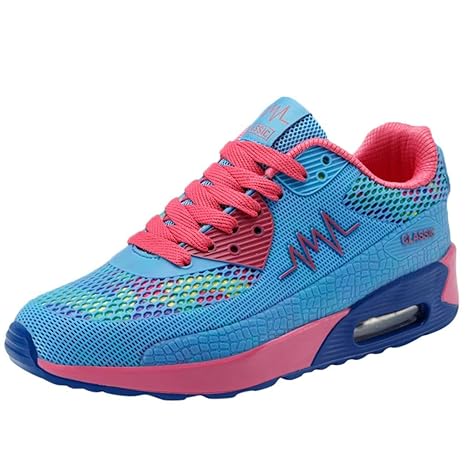 LILIHOT Damen Laufschuhe Mode Camouflage Freizeitschuhe Luftkissen Dämpfung Plattform Sportschuhe Damen komfortable Plattform