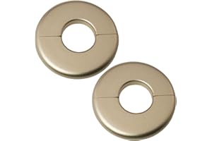 Snap On Escutcheon Plate JJHXSM 2PCS 28x80mm Pipe Hole Air Conditioning Hole Decorative Cover Golden