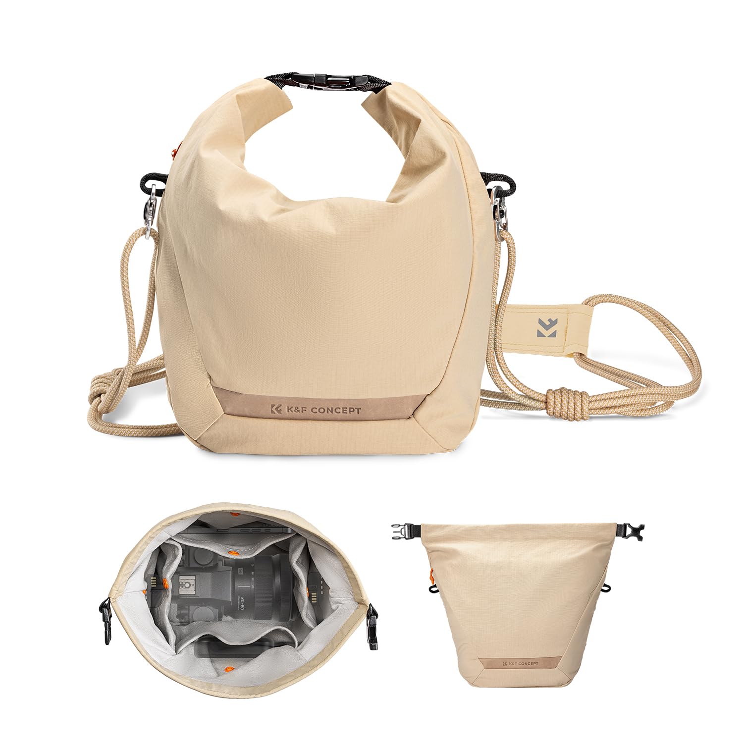 Photo 1 of K&F Concept Camera Sling Bag Small Compact Case, Cute Soft Camera Pouch Handbag for Urban Street Photography