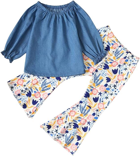 floral flare pants outfit