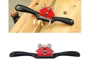 ZERONE SpokeShave Flat Base, 9'' Metal Blade Wood Working Hand Tool Screw for Wood Craft Craver Woodworking