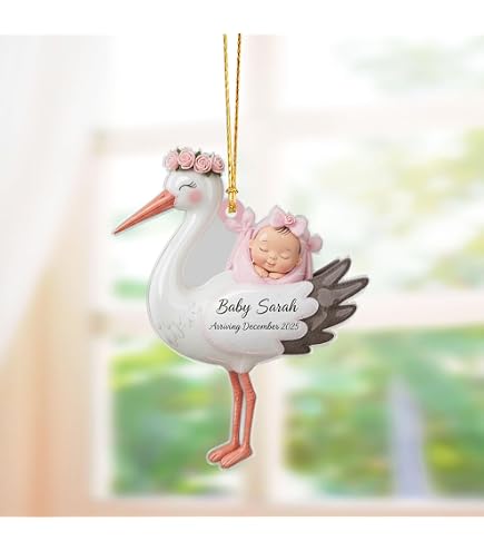 Hallmark Ornamento Di Natale A Forma Di Cicogna – Hello Sweet Babe – Annuncio Gravidanza