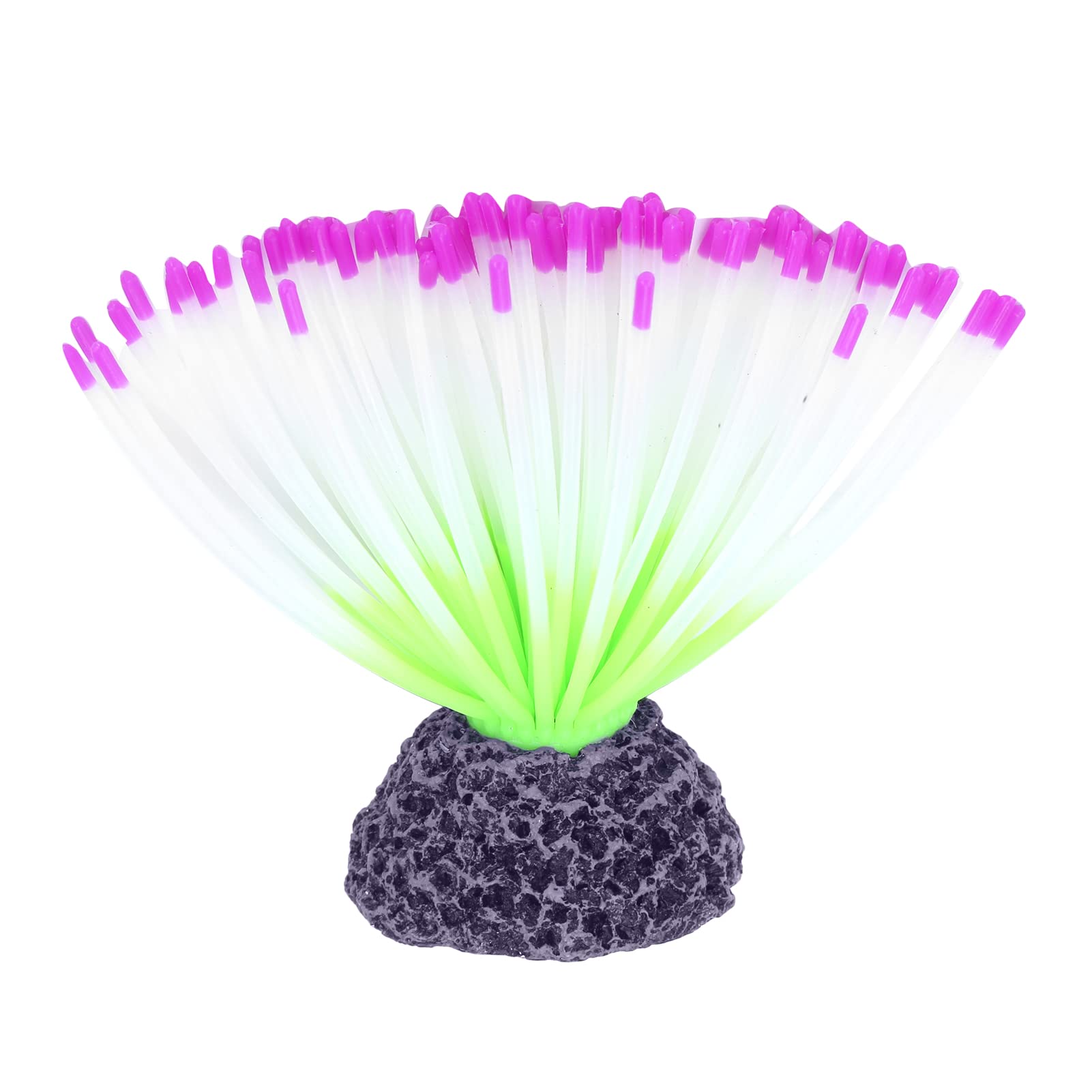 Artificial Coral Aquarium Decoration, Silicone Fake Sea Anemone Coral Underwater Fish Tank Landscaping Ornament(Purple)