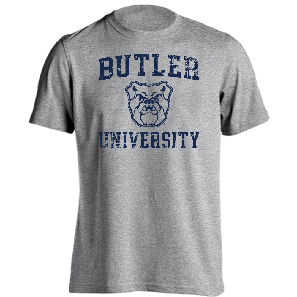 Sport Your Gear Butler Bulldogs Officially Licensed Distressed Retro Short Sleeve T-Shirt Game Day Tee Spirit Wear Fan Gear Apparel Athletic Heather 2XL Image