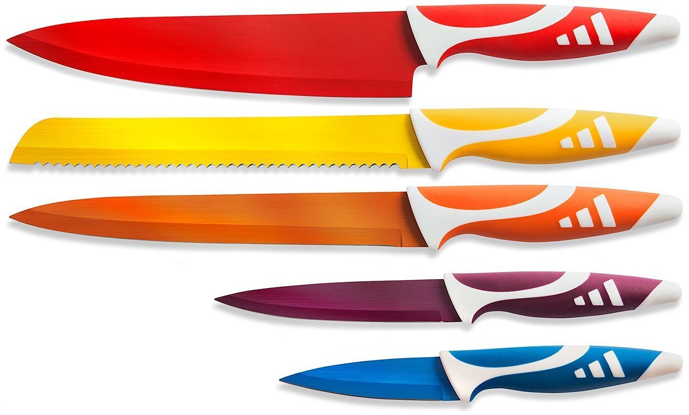 25 Colorful Kitchen Knives Vegan Bits