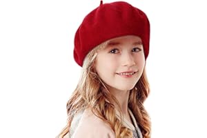 Bonaweite French Wool Berets Hat Classic Fashion Warm Beanie Cap for Girls