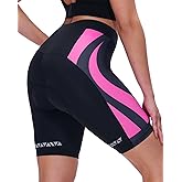 Sportneer Women Padded Bike Shorts - Bicycle Cycling Shorts for Womens Biking 4D Gel Padding for Mountain Bike and Road Bike
