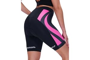 Sportneer Women's 4D Gel Padded Cycling Shorts - Breathable, Anti-Slip Bike Pants for Mountain/Road Biking