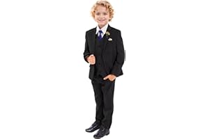 BOFAN Retro Boys Slim Suits Tweed Herringbone Suit 3 Piece Formal Kids Wedding Ring Bearer Outfits Tuxedos Jacket Vest Pants