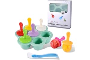 JBYAMUS Silicone Popsicle Molds, Ice Pop Molds, Storage Container for Homemade Food, Kids Ice Cream DIY Pop Molds - BPA Free (R-Green)