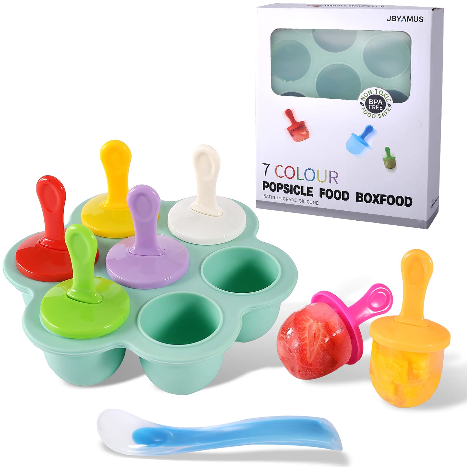 Photo 1 of ***2 BOXES INCLUDED***JBYAMUS Silicone Popsicle Molds, Ice Pop Molds, Storage Container for Homemade Food, Kids Ice Cream DIY Pop Molds - BPA Free (R-Green)***2 BOXES INCLUDED***