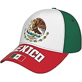 Mexico Flag Mexican Baseball Cap 3D Full Print Adult Unisex Adjustable Hat Soccer Patriotic Caps