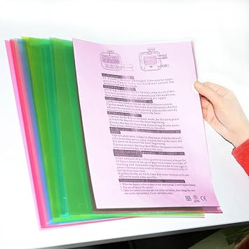 Amazon Deallink クリアファイル クリアホルダー フォルダ 枚 5色セット 高透明カラー クリアホルダー 文房具 オフィス用品