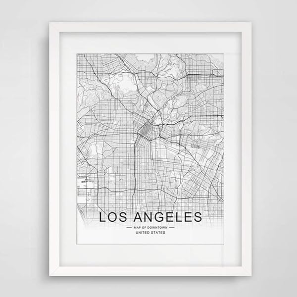 Amazon.com: New York City Downtown Map Wall Art New York