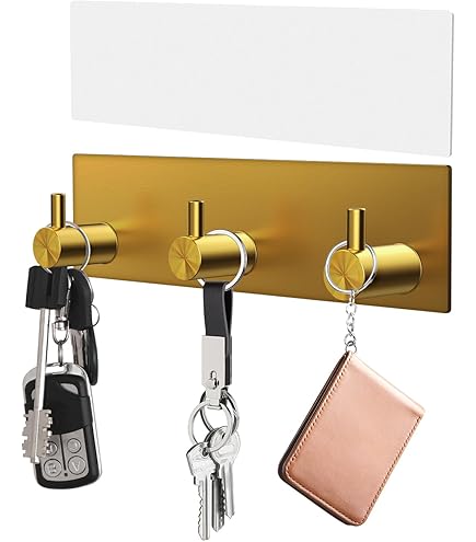 soclim Self Adhesive Key Hook Rack with 4 Hooks for Keys, Masks