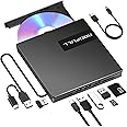 Amazon.com: ROOFULL External CD DVD Drive, 8 in 1 USB 3.0 CD/DVD-ROM ...