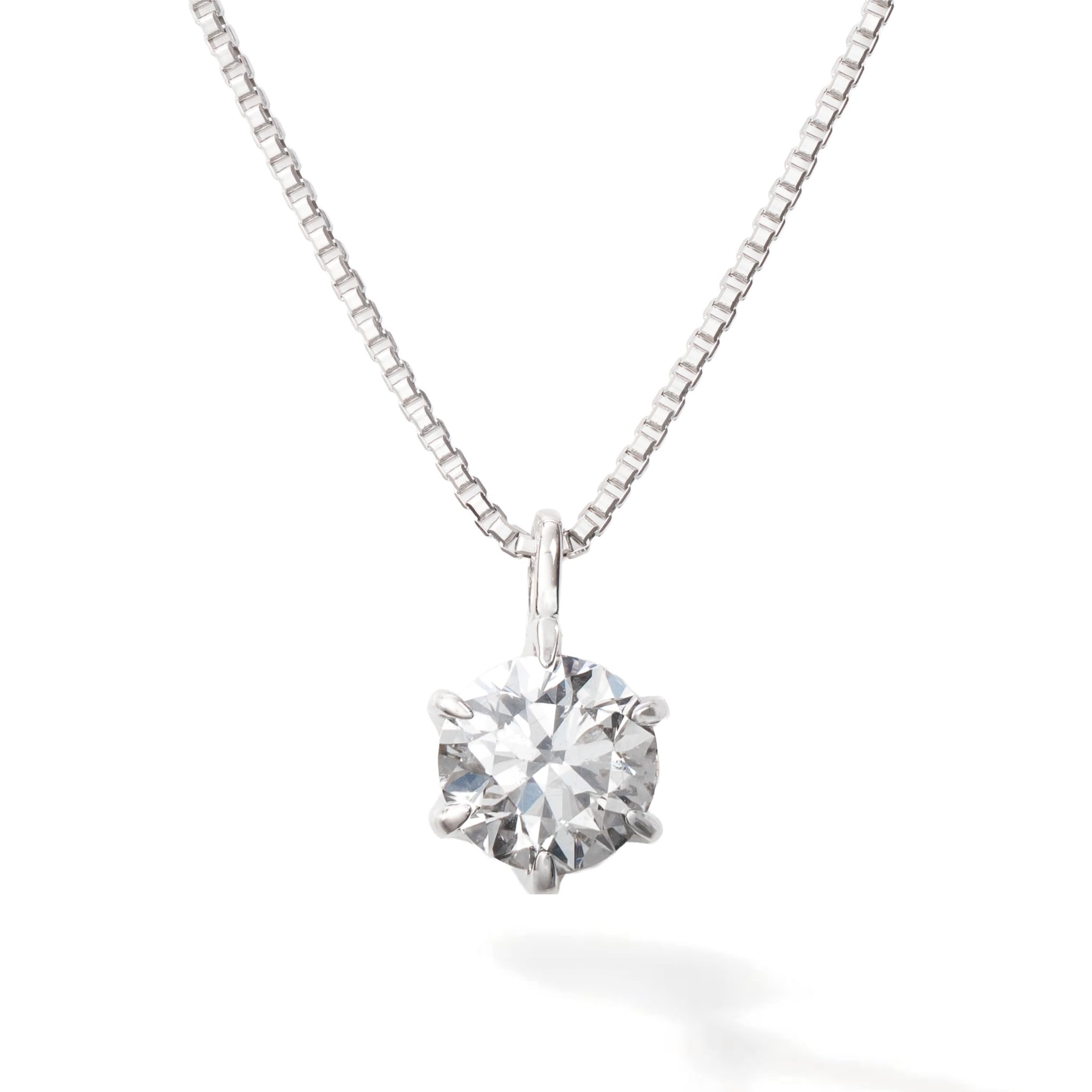 [京セラ] ダイヤモンド ネックレス 0.3カラット 一粒 ベネチアンチェーン (プラチナ900)商品画像