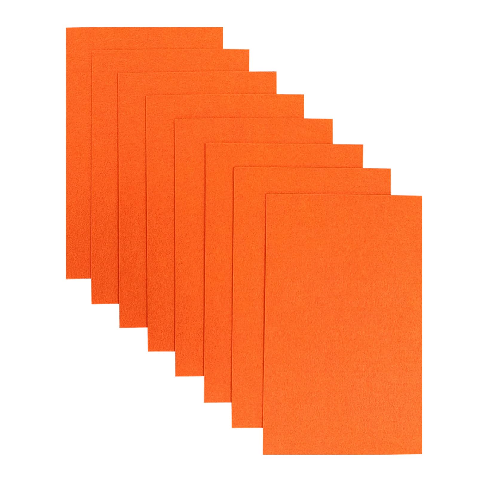 Jtnohx Stiff Felt Fabric for Crafts, 2mm Thick Colour Felt Sheets, 8 Pcs 20x30cm Craft Fabric for Sewing & DIY Projects(Orange)