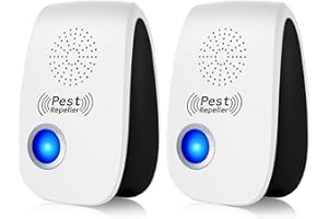 DOS VECES 2024 Upgraded Ultrasonic Pest Repeller, Indoor Pest Repellent 2 Packs, Electronic Plug in Pest Control for Roach, Ant, Rodent, Mouse, Bugs, Mosquito, Spider Repellent for House, Garage, Warehouse