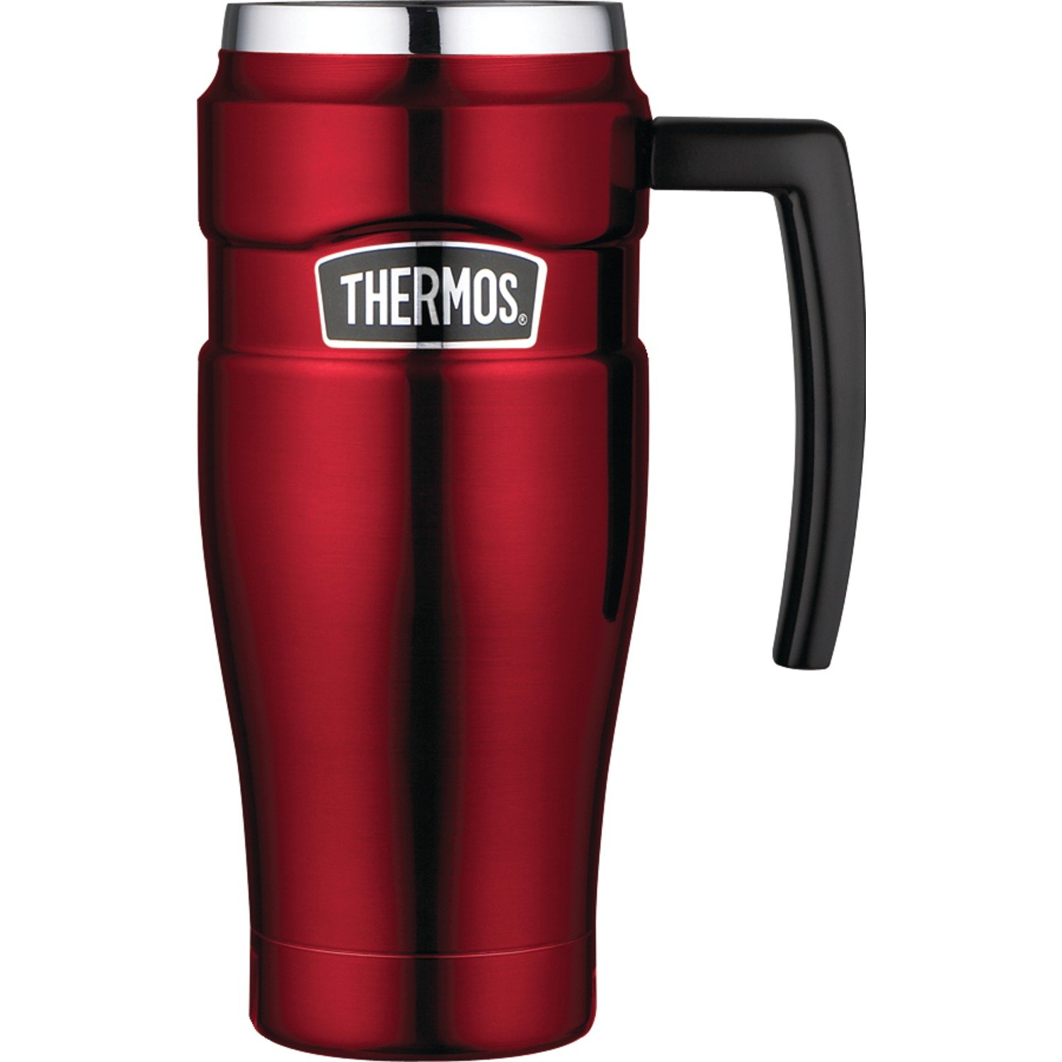 Thermos Stainless King 16 Ounce Travel Mug with Handle Cranberry