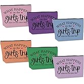 6 PCS Girls Trip Gifts Favors Girls Trip Bag Girls Trip Makeup Bag Girls Weekend Gifts for Women Girls Weekend Gifts Ideas for Mom Cosmetic Bag Weekender Bag for Women Christmas Holiday Vacation
