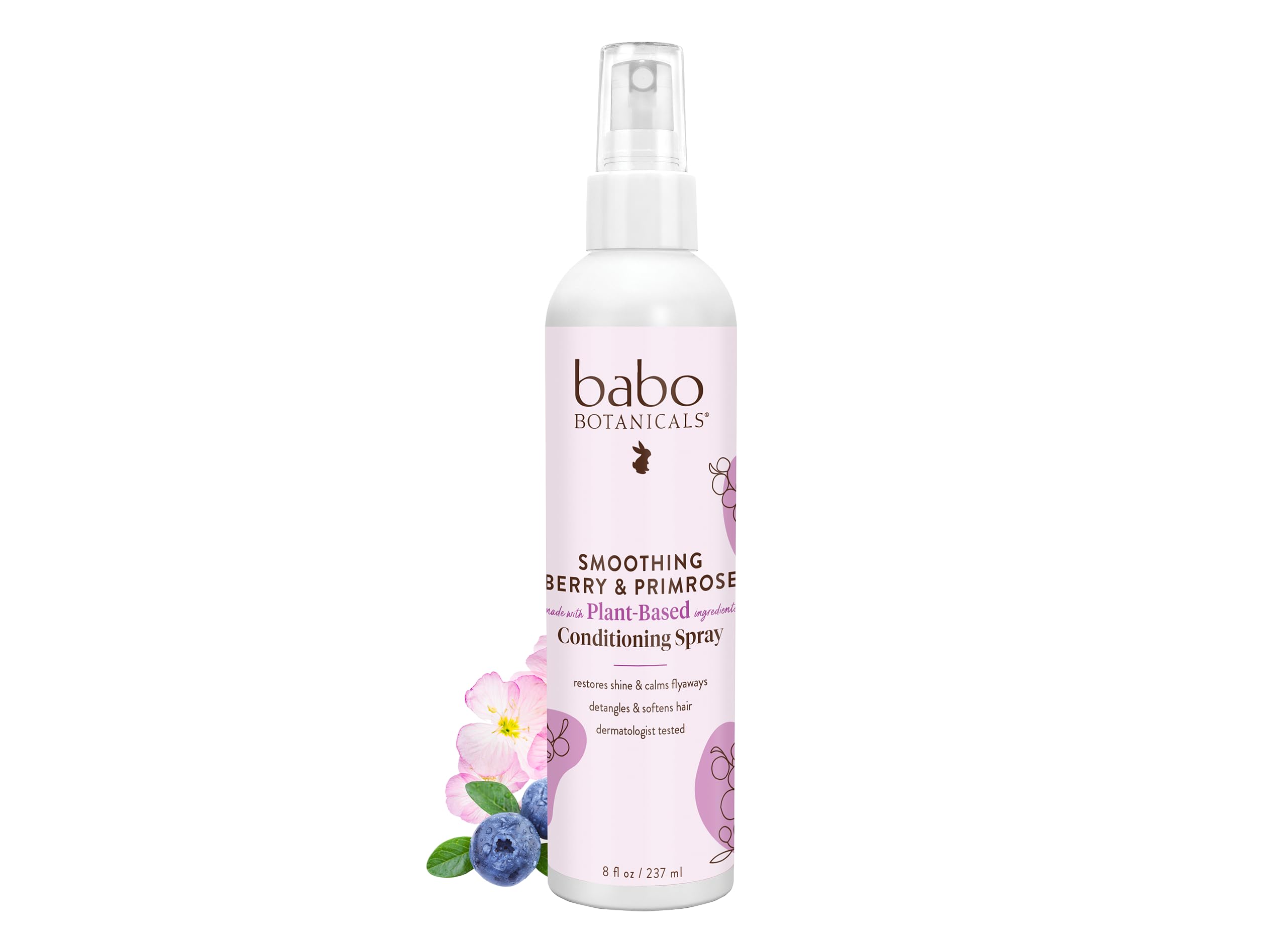 Photo 1 of Babo Botanicals Smoothing Berry Conditioning Spray - Detangling & Nourishing - Eliminates Frizz & Prevents Static - Evening Primrose Oil - Non-Aerosol - For all ages - Light Berry Fragrance