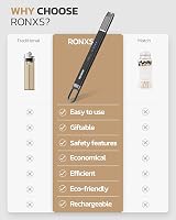 RONXS Lighter Electric Lighter Windproof Plasma Rechargeable Candle BBQ Camping view 3