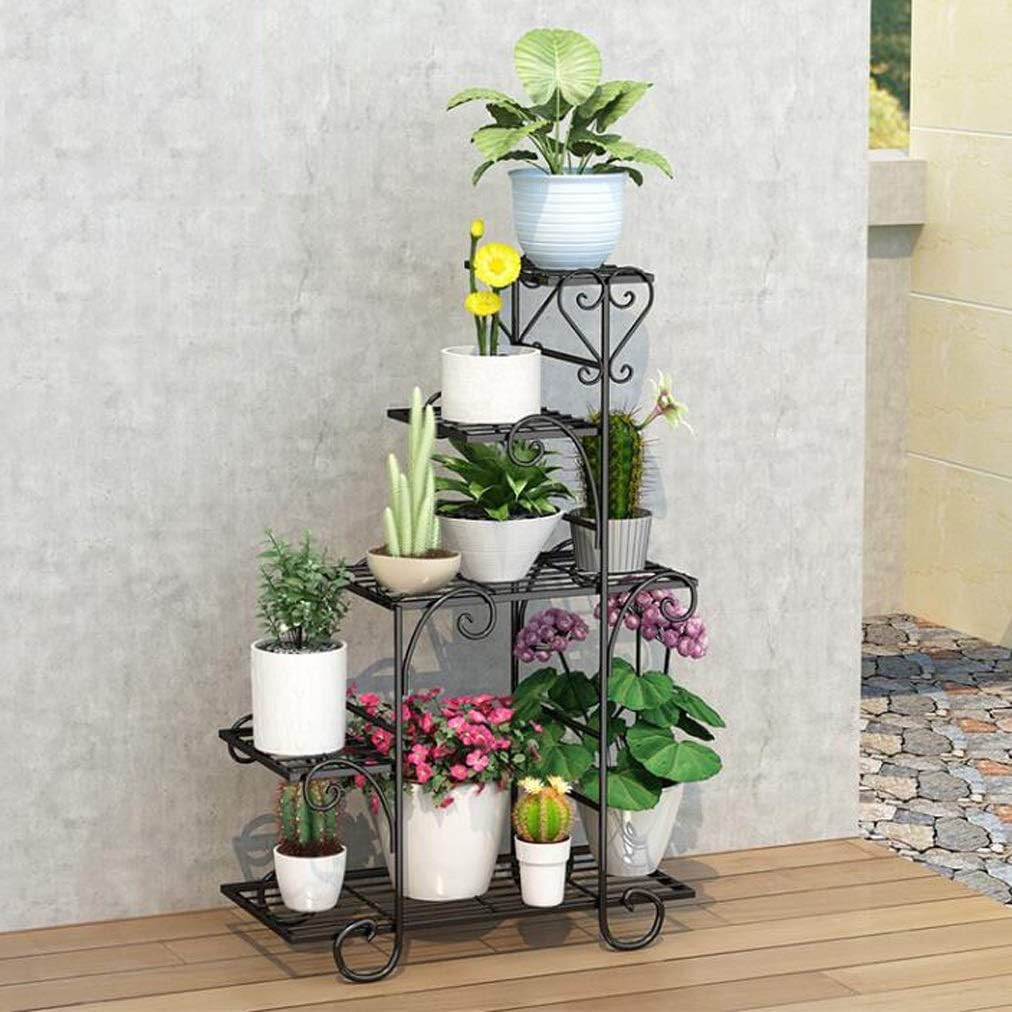 LRW Eisen-Blumen-Rack, mehrstöckige Indoor-Balkon, Regal, Meat Room