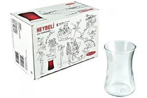 Turkish Tea Glasses (Set of 6) - Heybeli by Pasabahce