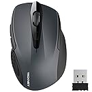 TeckNet Pro 2.4G Ergonomic Wireless Mobile Optical Mouse with USB Nano Receiver for Laptop,PC,Computer,Chromebook,Notebook,6 Buttons,24 Months Battery Life,5 DPI Adjustment Levels