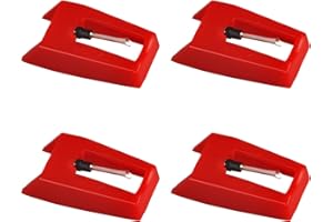 RUGLAMZHIP Record Player Needles, 4 Pcs Record Player Needle Replacement, Turntable Replacement Needles, Diamond Stylus Replacement Needle for Crosley Victrola Phonograph Vinyl Record Player Needles
