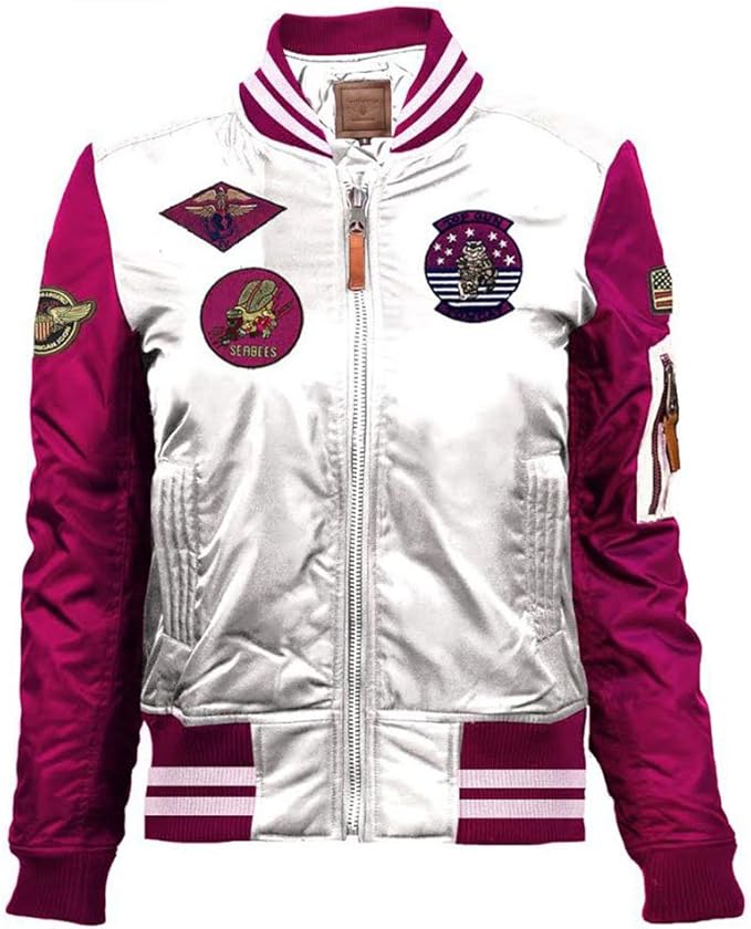 Top Gun Women's Color Block Miss MA1 Bomber Jacket with