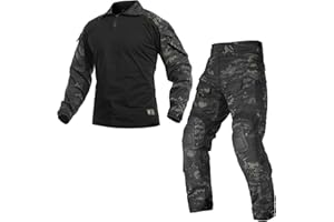 VOTAGOO GEAR G3 Combat Uniform Set for Men Tactical Camouflage Clothing Hunting Paintball Suit with Knee & Elbow Pads