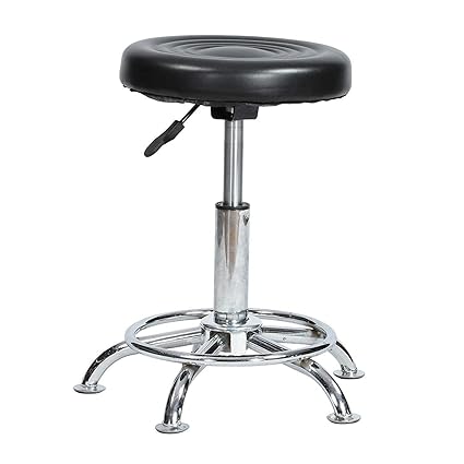Eoan Black Leatherette Bar Stool/Chair Height Adjustable