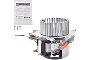 Fuabator HC21ZE122A, J238-112-11202 Draft Inducer Motor Kit Compatible with Carrier, Bryant, Payne, and Day & Night Furnaces Models Exhaust Venter Motor Including Blower Wheel and Mounting Bracket
