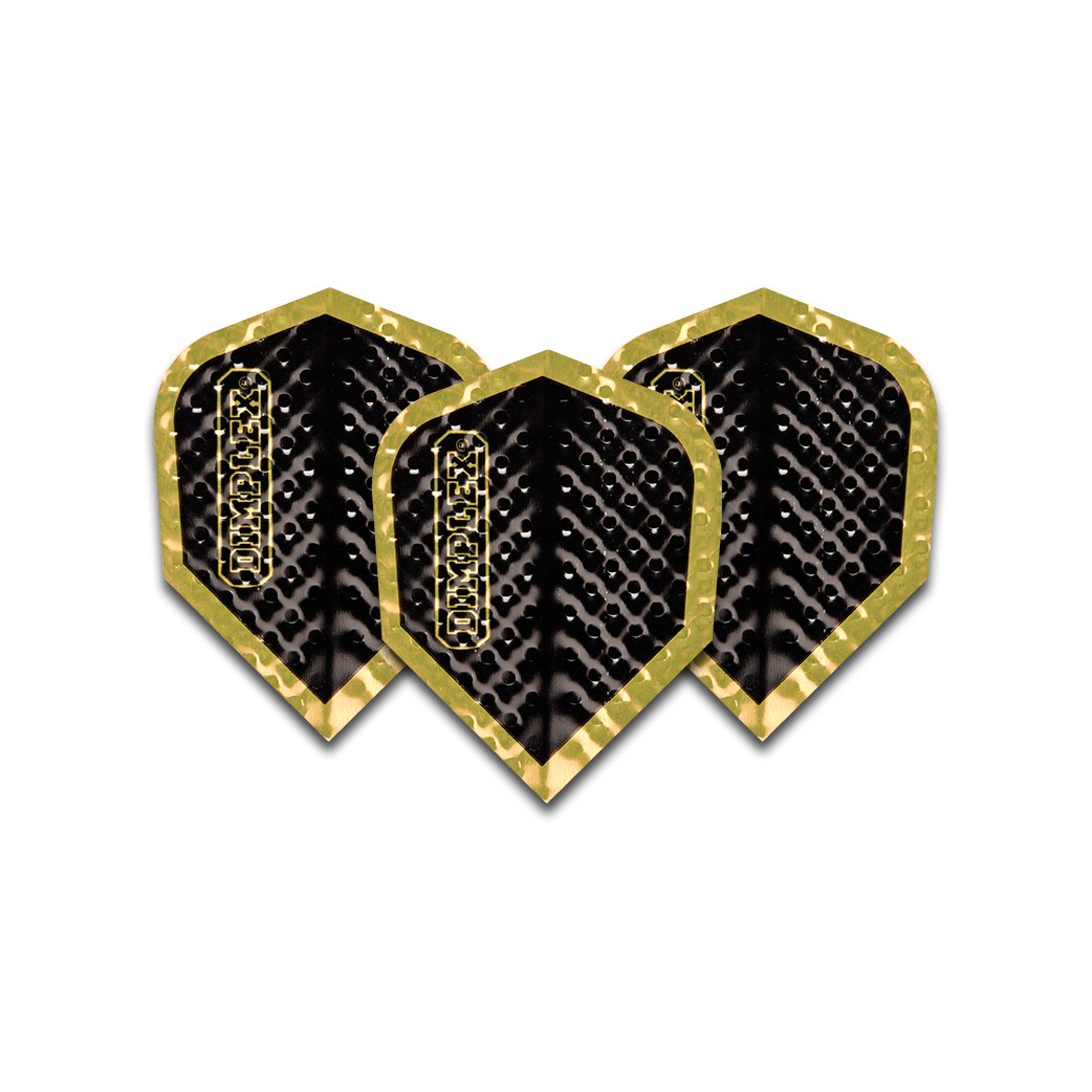Dimplex Black & Gold Dart Flights 4 sets per pack (12 flights in
