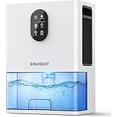 Dehumidifier, 106 OZ Water Tank (1000 sq.ft) Dehumidifiers for Home, Quiet Dehumidifier for Bathroom Bedroom Basement RV with Timer Setting, Auto Shut Off, 7 Colors LED Light, Sleep Modes, White