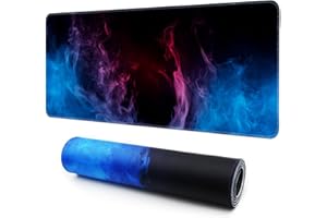 Giecy Gaming Mouse Pad, Large Mouse Pad for Desk, Desk Mat Extended Mousepad, with Non-Slip Rubber Base Desk Pad for Home Office Gaming (31.5 x 11.8", Neon Nexus)