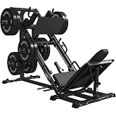 GMWD Leg Press Hack Squat Machine Combo, Leg Exercise Machine with Linear Bearing, 45-Degree Lower Body Special with Weight Storage for Quads, Hamstring, Glutes, Calves, Home Gym Leg Day Equipment