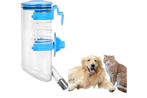 ITODA Hanging No Drip Pet Water Bottles Drinking Top-fill Feeder Healthy Dispenser with Hook Automatic Puppy Dog Small Animal Cage Water Feed