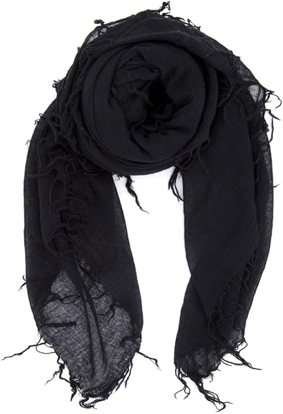 Chan Luu Cashmere and Silk Scarf Black One Size at Amazon Women’s
