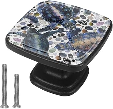 Paquete de 4 perillas de tocador, tiradores cuadrados de cajón con