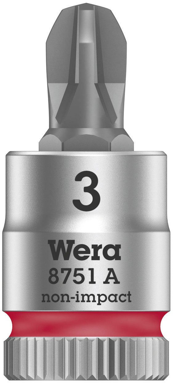 8751 A Zyklop bit Socket with 1/4" Drive, PH 3 x 28 mm