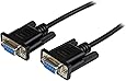 StarTech.com 2m Black DB9 RS232 Serial Null Modem Cable F/F - DB9 Female to Female - 9 pin RS232 Null Modem Cable - 2 meter, Black