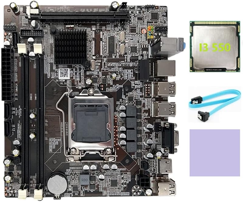 Wresetly H55 Motherboard LGA1156 DDR3 I3 I5 I7 CPU Support I3 550 CPU Bundle