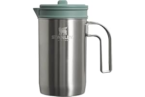 STANLEY All In One French Press Coffee Maker 32 oz | 5 Minute Brew, 4 Hours Hot | Mesh Filter for Coffee Grounds | Insulated Stainless Steel French Press | BPA-Free | Stainless Steel Shale