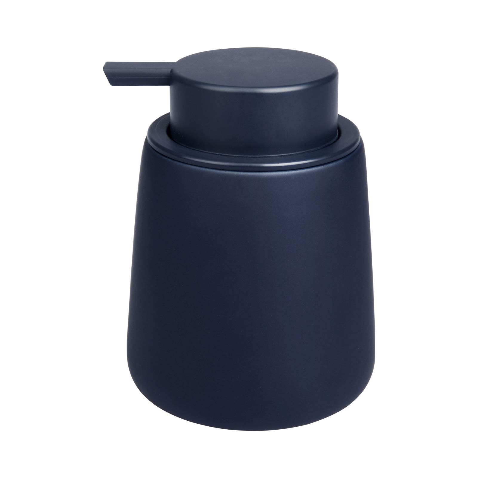 MOLFUJ Hand Dish Soap Dispenser, 12 Oz Ceramic Lotion Bottle with Pump, Refillable Matte Liquid Dispensing for Kitchen Sink & Bathroom Counter Accessories (Navy Blue)