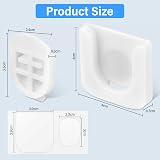 GLORHA 6PCS Magnetic Remote Control Holder Wall Mounted Organizer White view 2